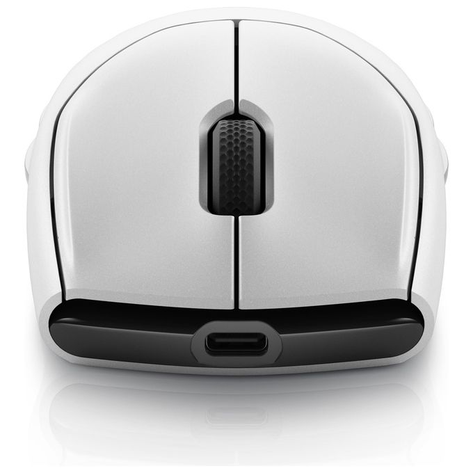 Alienware AW720M Mouse da Gioco Tri-Mode Wireless 2.4 GHz Bluetooth 5.1 USB-C 26000 DPI 8 Pulsanti AlienFX RGB colore Lunar Light