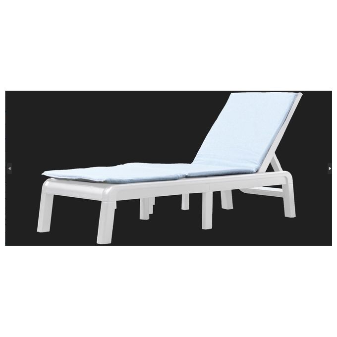 Keter KETER-MALLORCA-LET-B Tumbona Pieghevole da Giardino 4 Posizioni Reclinabili 187.5x58x29 cm colore Bianco