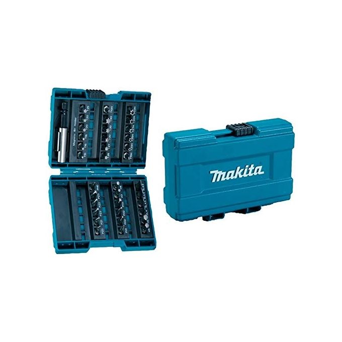 Makita B-28606 Kit Inserti 37 Pezzi 25 mm attacco 1-4'' Phillips Pozidriv Torx Hex Slotted con Portainserti Magnetico