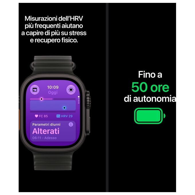 Apple MJA94QL-A Apple Watch Ultra 4 GPS + Cellular 49 mm Titanio naturale colore Titanio