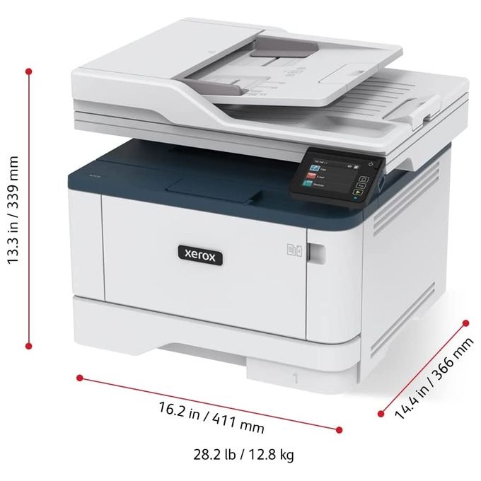 Xerox B315V_DNI B315 Stampante Multifunzione Laser A4 Mono 40 ppm Copia Stampa Scansione Fax Fronte Retro Wi-Fi 2 Vassoi 350 Fogli colore Bianco