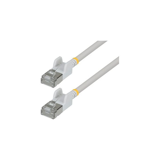 StarTech N6APATSTP34WHS30CM Cavo Ethernet Cat6A Ultra Slim 30 cm 34 AWG U-FTP Rame Puro RJ45 Snagless colore Bianco