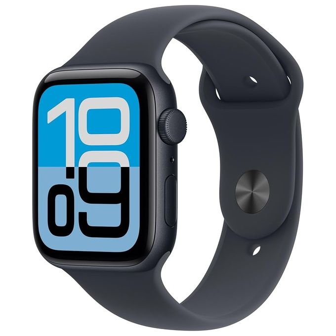 Apple MJL34QL-A Apple Watch SE 3 Smartwatch GPS 44 mm con monitoraggio salute e fitness ricarica rapida colore Nero