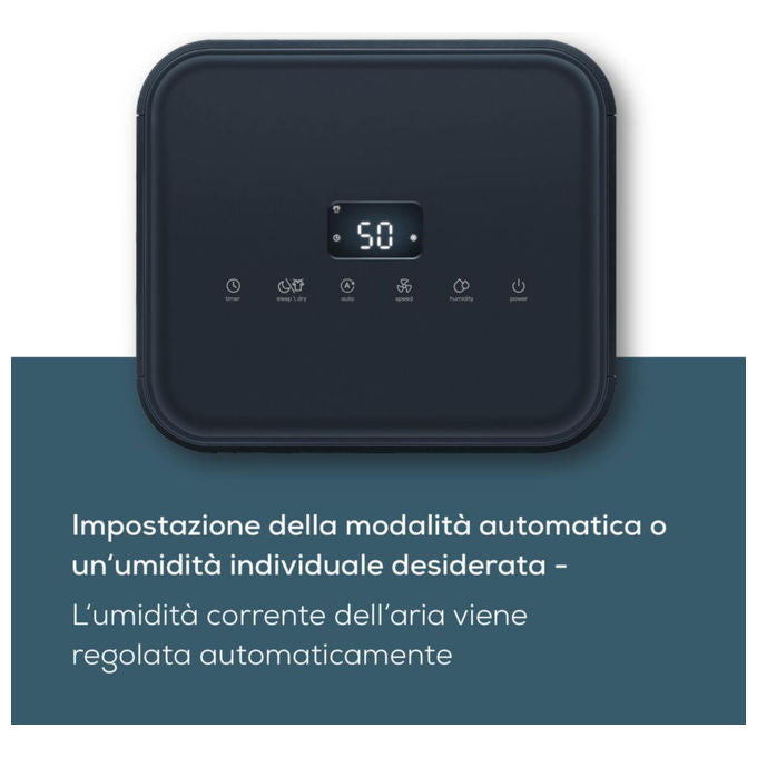 Beurer 10316 Deumidificatore LE 150 per ambienti fino a 30 m² capacita' 12 l-24h con display LED e modalita' notte colore Nero