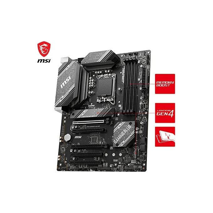 MSI B760 GAMING PLUS WIFI Scheda Madre Intel B760 LGA 1700 ATX DDR5 192 GB Wi-Fi 6E Bluetooth 5.3 2.5 Gigabit LAN colore Nero