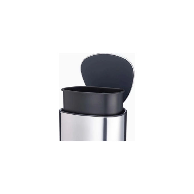 Joseph Joseph 70596 Easystore luxe Cestino a pedale 5 L Acciaio inossidabile con chiusura soft e portaborraccia interno colore Argentato