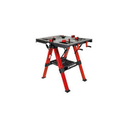 Holzmann WST100SOLID Banco da Lavoro Pieghevole con Morsetti di Serraggio e Vano Porta Attrezzi Carico Massimo 200 Kg colore Nero