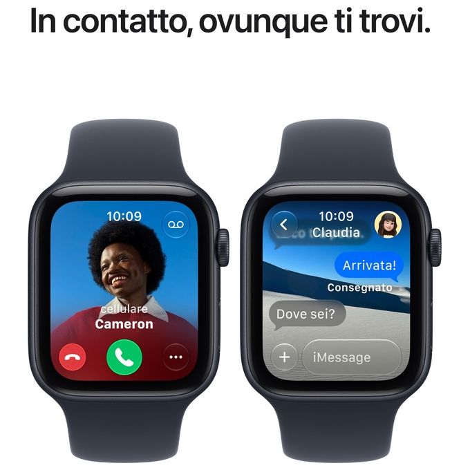 Apple MJL74QL-A Apple Watch SE 3 GPS Cassa 44 mm in Alluminio Mezzanotte con Cinturino Sport Blu Marino colore Blu Marino