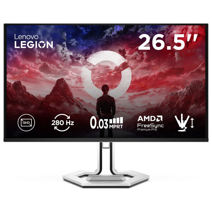 Lenovo 68CFGACBIT Legion Pro 27Q-10 Monitor Gaming 26.5'' QD-OLED QHD 2560x1440 280Hz 0.03ms AMD FreeSync Premium Pro colore Nero Grigio