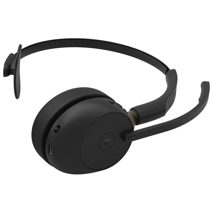 Jabra 36599-899-999 Evolve3 65 Auricolare Wireless Bluetooth Microfono Monofonico per Ufficio con Cancellazione Rumore 30 m Nero