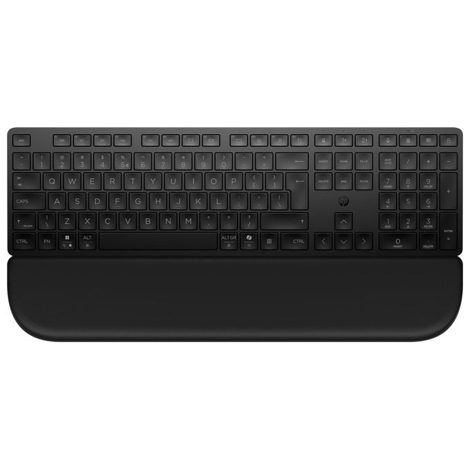 HP BD5F6AA Tastiera Wireless Multidispositivo 22 Tasti Programmabili Tasto Copilot Fino a 36 Mesi Batteria Poggiapolsi Magnetico Colore Nero