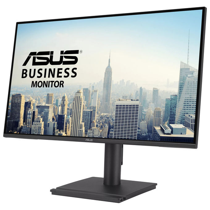 ASUS monitor business 27 pollici QHD IPS, BE27AQ, 2560x1440, 75Hz, design ergonomico, HDMI, DisplayPort, hub USB, altoparlanti, Eye Care, nero