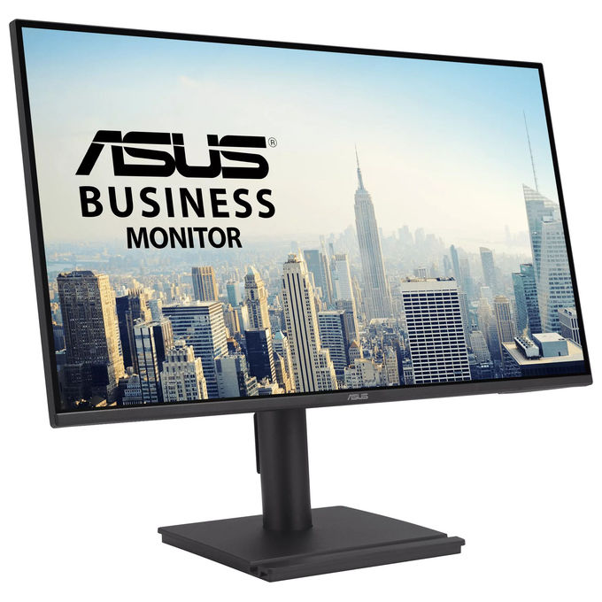 ASUS monitor business 27 pollici QHD IPS, BE27AQ, 2560x1440, 75Hz, design ergonomico, HDMI, DisplayPort, hub USB, altoparlanti, Eye Care, nero