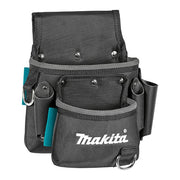Makita E-15198 Borsa per Installatori con 2 Tasche e 4 Passanti Elastici colore Nero Grigio Verde