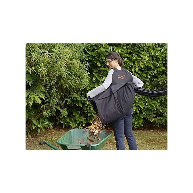 Black+decker soffiatore trituratore da 2900W per un'efficace raccolta e triturazione delle foglie in giardino