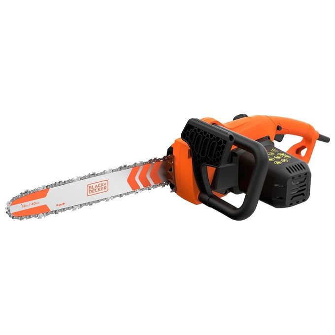 Black+decker BECS2040-QS Motosega Elettrica 2000W barra 40 cm lubrificazione automatica freno catena colore Arancione