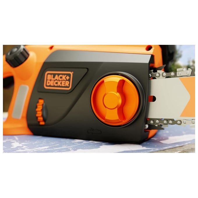 Black+decker BECS2040-QS Motosega Elettrica 2000W barra 40 cm lubrificazione automatica freno catena colore Arancione