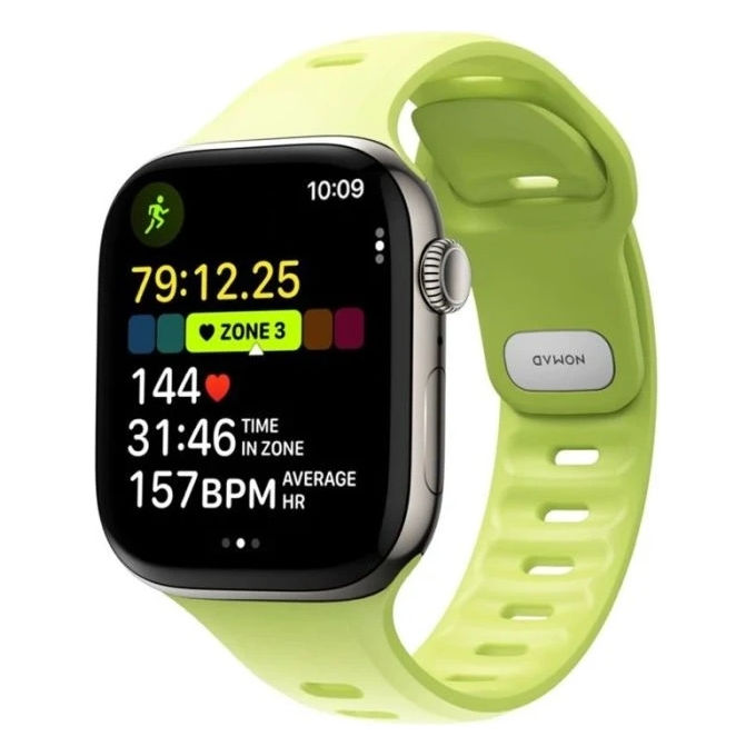 Nomad NM011390858 Tempo Band Braccialetto Apple Watch Fluoroelastomero FKM 100% Impermeabile Colore Lime