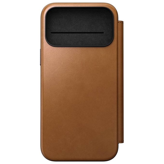 Nomad 0856504014100 Capa Flip Cover in Pelle Horween con 3 Slot per Carte Compatibile MagSafe colore Marrone