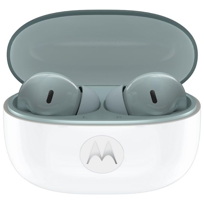 Motorola PG38C08170 Moto Buds 2 Auricolare Wireless In-ear con Cancellazione Attiva del Rumore fino a 55dB e 6 Microfoni per Chiamate Cristalline Bluetooth 6.0 Audio Hi-Res LHDC fino a 11 Ore di Autonomia IP54 colore PANTONE Gray Mist