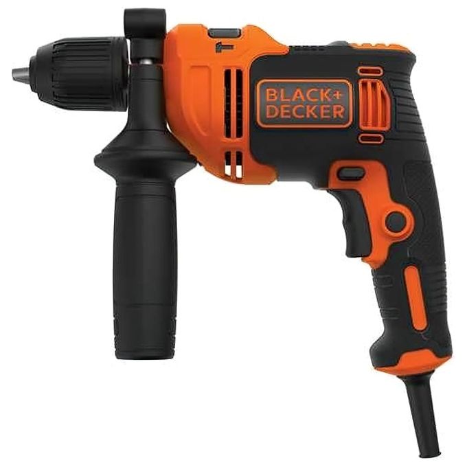 Black+Decker Trapano Percussione 2 Velocita' Meccaniche 710W Mandrino Autoserrante con Valigetta e Accessori