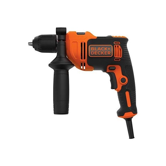 Black+Decker Trapano Percussione 2 Velocita' Meccaniche 710W Mandrino Autoserrante con Valigetta e Accessori
