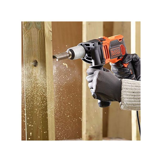 Black+Decker Trapano Percussione 2 Velocita'  Meccaniche 850W Mandrino Autoserrante con Valigetta e Accessori