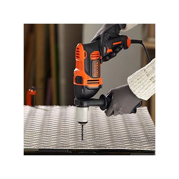 Black+Decker Trapano Percussione 2 Velocita'  Meccaniche 850W Mandrino Autoserrante con Valigetta e Accessori
