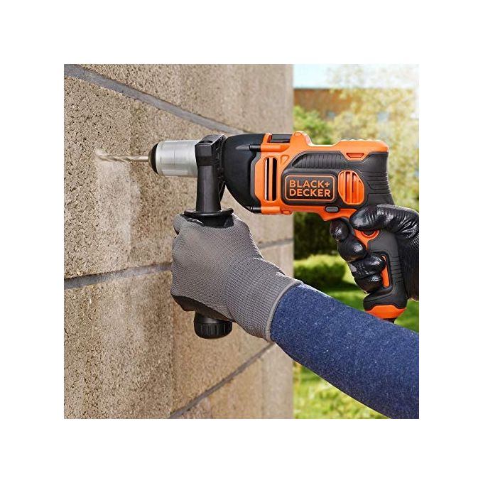 Black+Decker Trapano Percussione 2 Velocita'  Meccaniche 850W Mandrino Autoserrante con Valigetta e Accessori