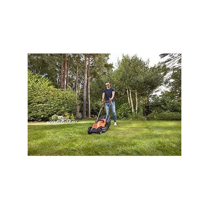 Black+Decker Tosaerba Elettrico 1200W Lama 32cm con Telaio Polypropilene e Impugnatura Bike