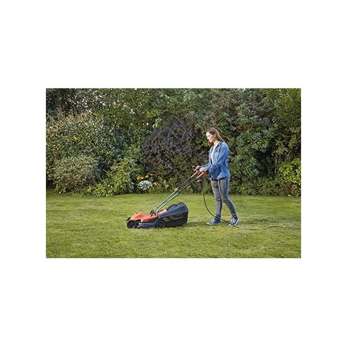 Black+Decker Tosaerba Elettrico 1200W Lama 32cm con Telaio Polypropilene e Impugnatura Bike