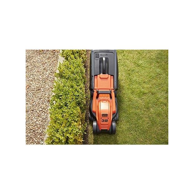 Black+Decker Tosaerba Elettrico 1200W Lama 32cm con Telaio Polypropilene e Impugnatura Bike