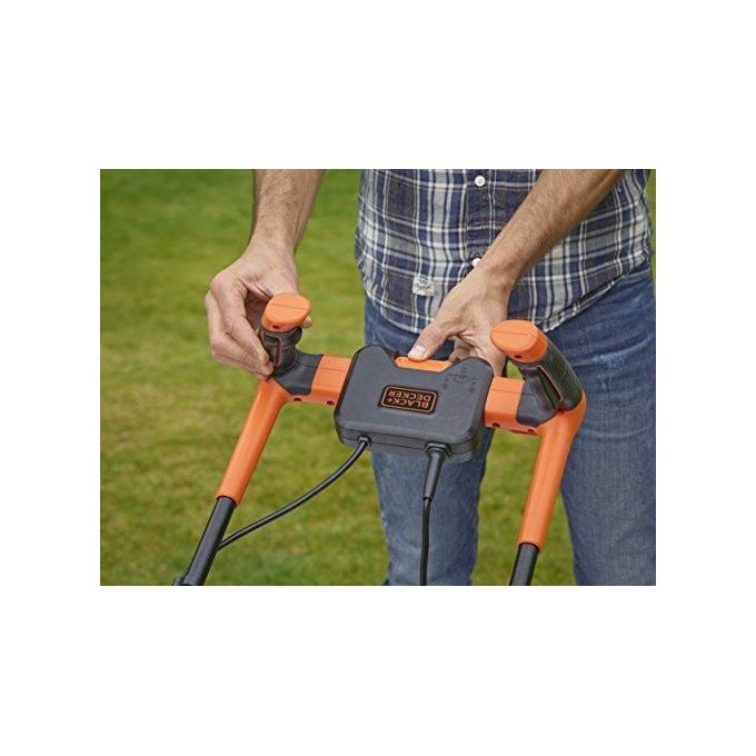 Black+Decker Tosaerba Elettrico 1400W Lama 34cm con Telaio Polypropilene e Impugnatura Bike
