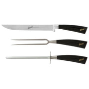 Berkel Elegance Coltello da Cucina Lucido Nero Set per Arrosti 3 Pezzi