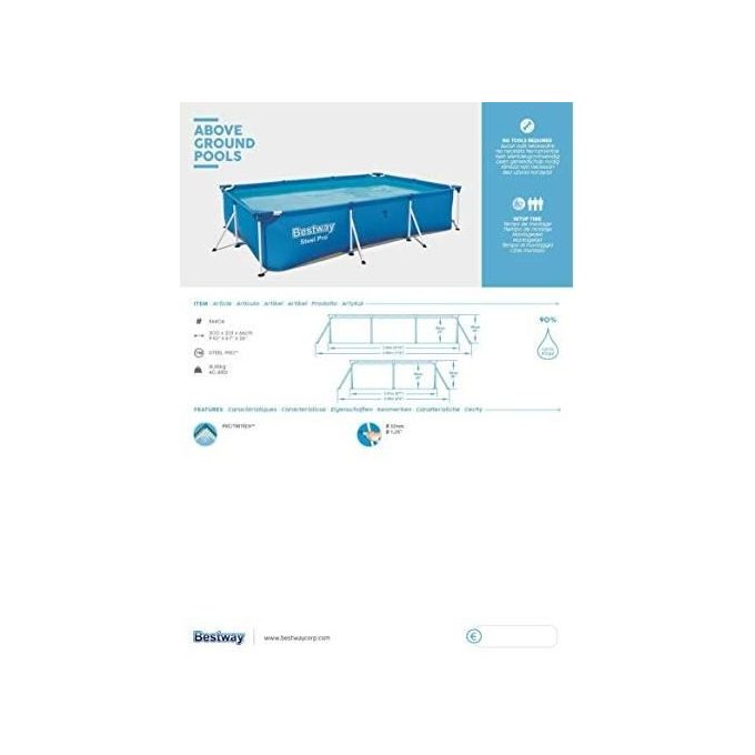 Bestway Piscina Frame Rettangolare 1C 300X201 H 66