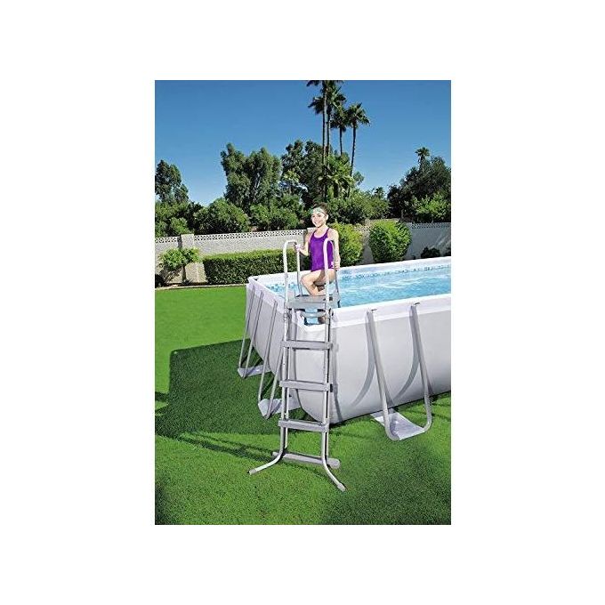 Bestway 56456 Power Steel Piscina Fuori Terra Rettangolare 412x201x122 cm 8124 L con Pompa Filtro