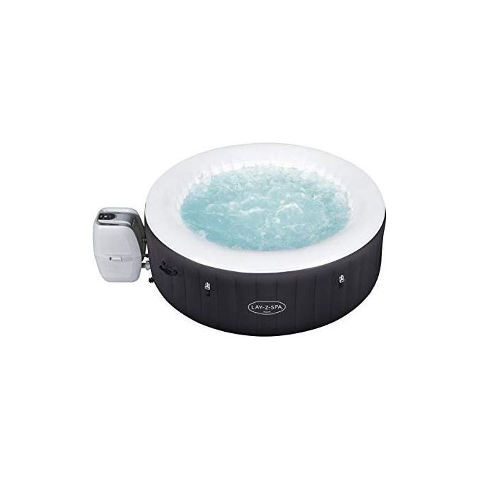 Bestway 60001 Lay-Z-Spa Miami AirJet Piscina Idromassaggio Gonfiabile 180x66 cm 4 Persone 40°C Freeze Shield colore Nero