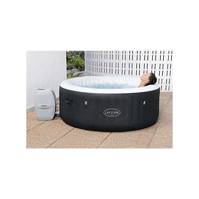 Bestway 60001 Lay-Z-Spa Miami AirJet Piscina Idromassaggio Gonfiabile 180x66 cm 4 Persone 40°C Freeze Shield colore Nero