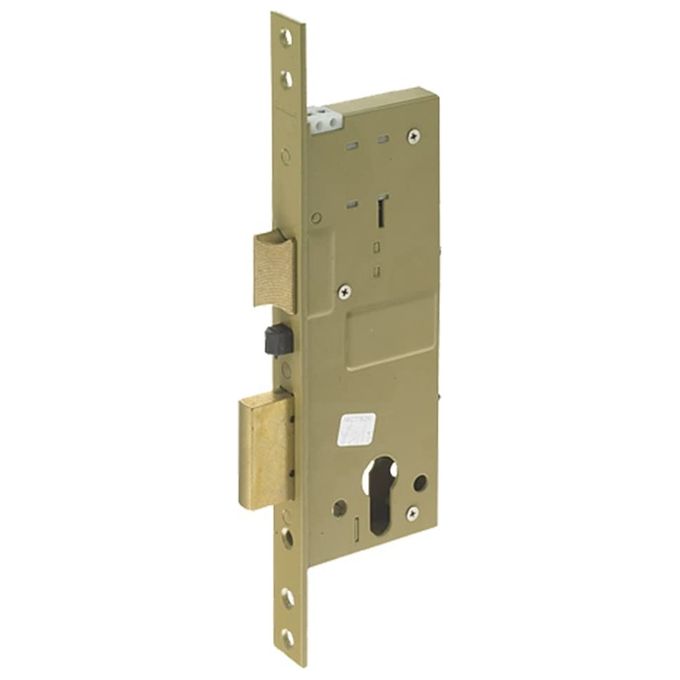 YALE 5810060 SERRATURA ELETTRICA DA INFILARE PER PORTA LEGNO ART. 581 E 59,5 - BORDO QUADRO SENZA CILINDRO FRONTALE 23 MM CATENACCIO 2 MANDATE ACCIAIO VERNICIATO colore Acciaio