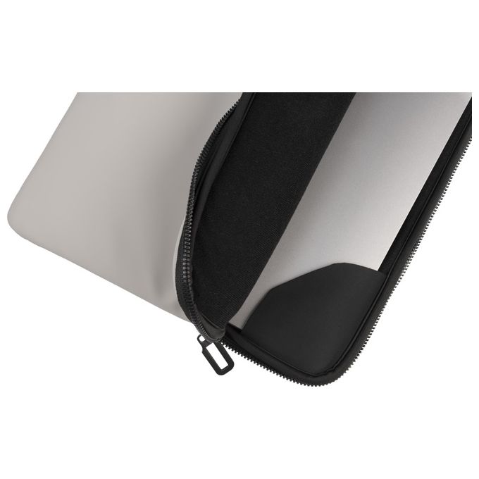 Tucano BFGOM1314-G Gommo Sleeve Custodia per MacBook Air 15'' e Laptop 14'' Water Resistant con Tasca Accessori e Zip Doppia colore Grigio