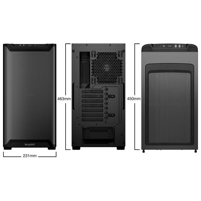 Be quiet! BG074 PURE BASE 501 Airflow Black Case PC Midi Tower con supporto ATX micro ATX Mini-ITX e ventole 140 mm colore Nero