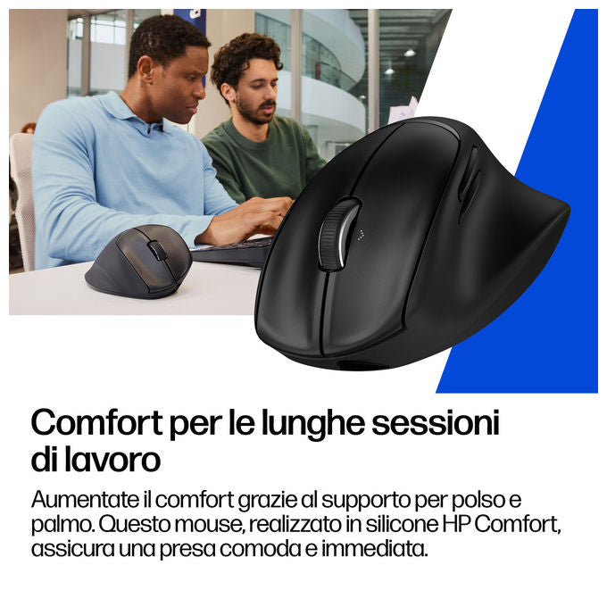 HP BH0Z4AA#ABB Mouse Ergonomico Tilt MSE 720M Wireless Nero