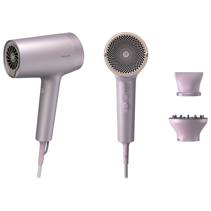 Philips BHD723-10 Serie 7000 Asciugacapelli 1800W ThermoShield Advanced Ionic 8 velocita' 4 temperature 2 bocchette colore Lilla