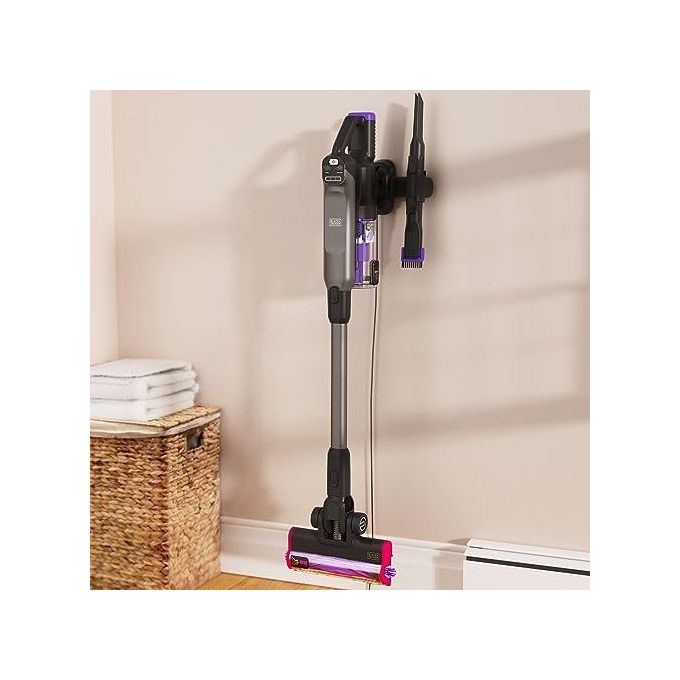 Black and Decker BHFEA640WG Scopa Elettrica Ricaricabile Senza Sacchetto Ciclonica 0,75 L 24 V 35 min colore Nero Acciaio Inox