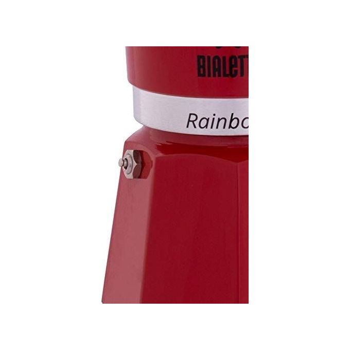 Bialetti Rainbow Moka Caffettiera 6 Tazze Rossa