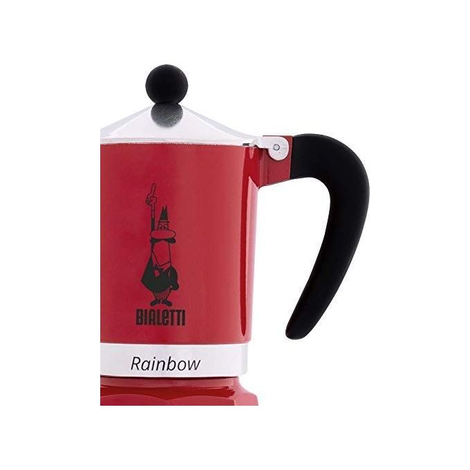 Bialetti Rainbow Moka Caffettiera 6 Tazze Rossa