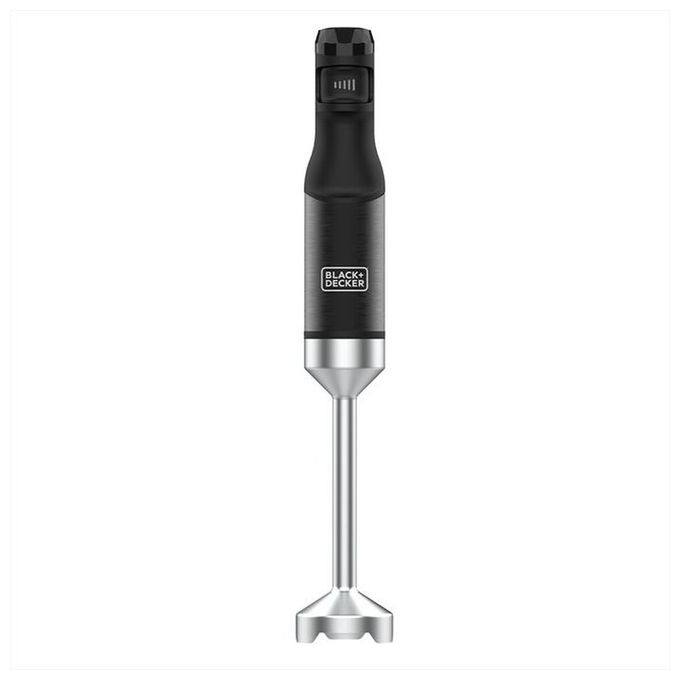 Black+decker BXHBA1501E Frullatore ad immersione 1500 W lama acciaio inox accessori tritatutto bicchiere dosatore frusta colore Nero Trasparente