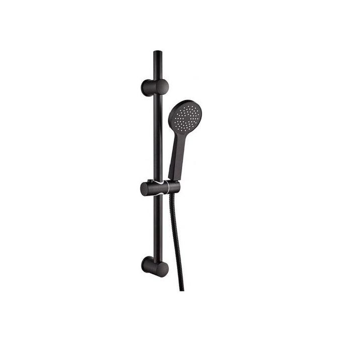 Idro Bric BLISAL0145NE Set Saliscendi Regolabile 1 Getto Anticalcare Doccetta 100 mm Attacco 1-2'' Colore Nero