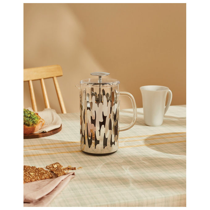 Alessi BM12-8 Caffettiera Barkoffee 8 tazze Acciaio inossidabile Vetro pirofilo colore Argento
