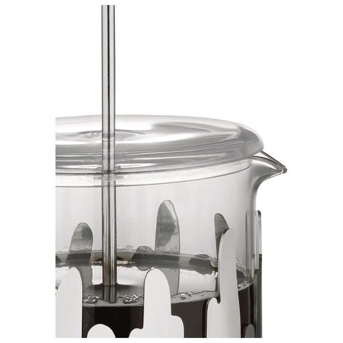 Alessi BM12-8 Caffettiera Barkoffee 8 tazze Acciaio inossidabile Vetro pirofilo colore Argento